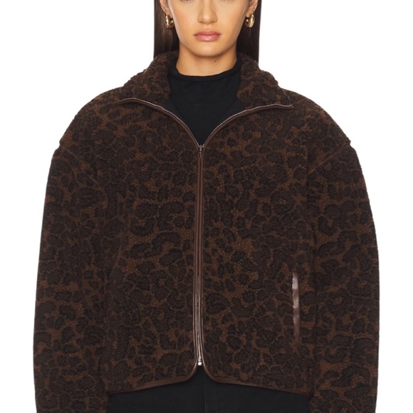 Rag & Bone Sun Sherpa Zip Up Leopard Jacket - Picture 14 of 17